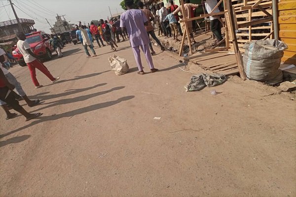 pandemonium at Sabo Area in Osogbo on Friday