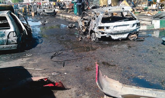 A-bomb-blast-scene-by-Boko-Haram-at-the-post-office-area-of-Maiduguri-in-Borno-…-in-2014