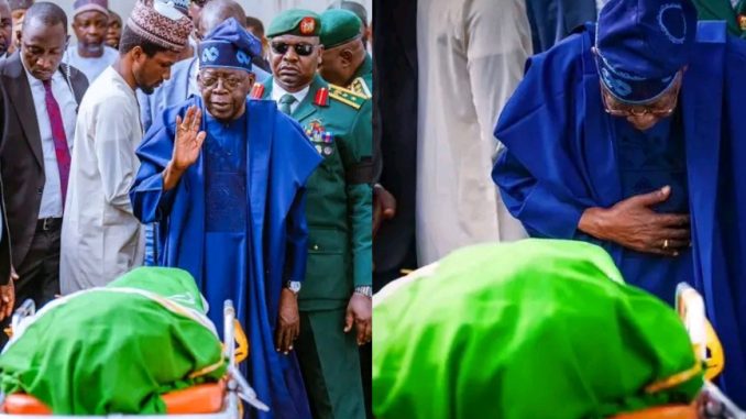Emotional Moment Tinubu Paid Final Respects To Ex-President Buhari (Video)  - AmiLoaded News